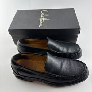 Cole Haan Mens Black Leather Slip On Loafers Comfort Dress Shoes Size 9